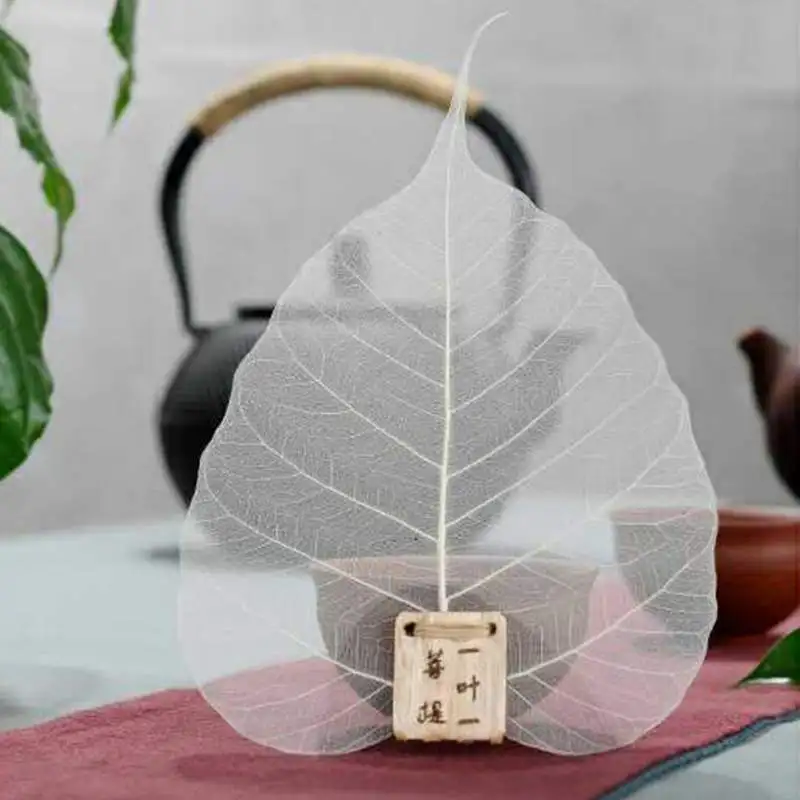 Новый Белый листья Бодхи фильтр для чая сетчатый в форме книжного маркера