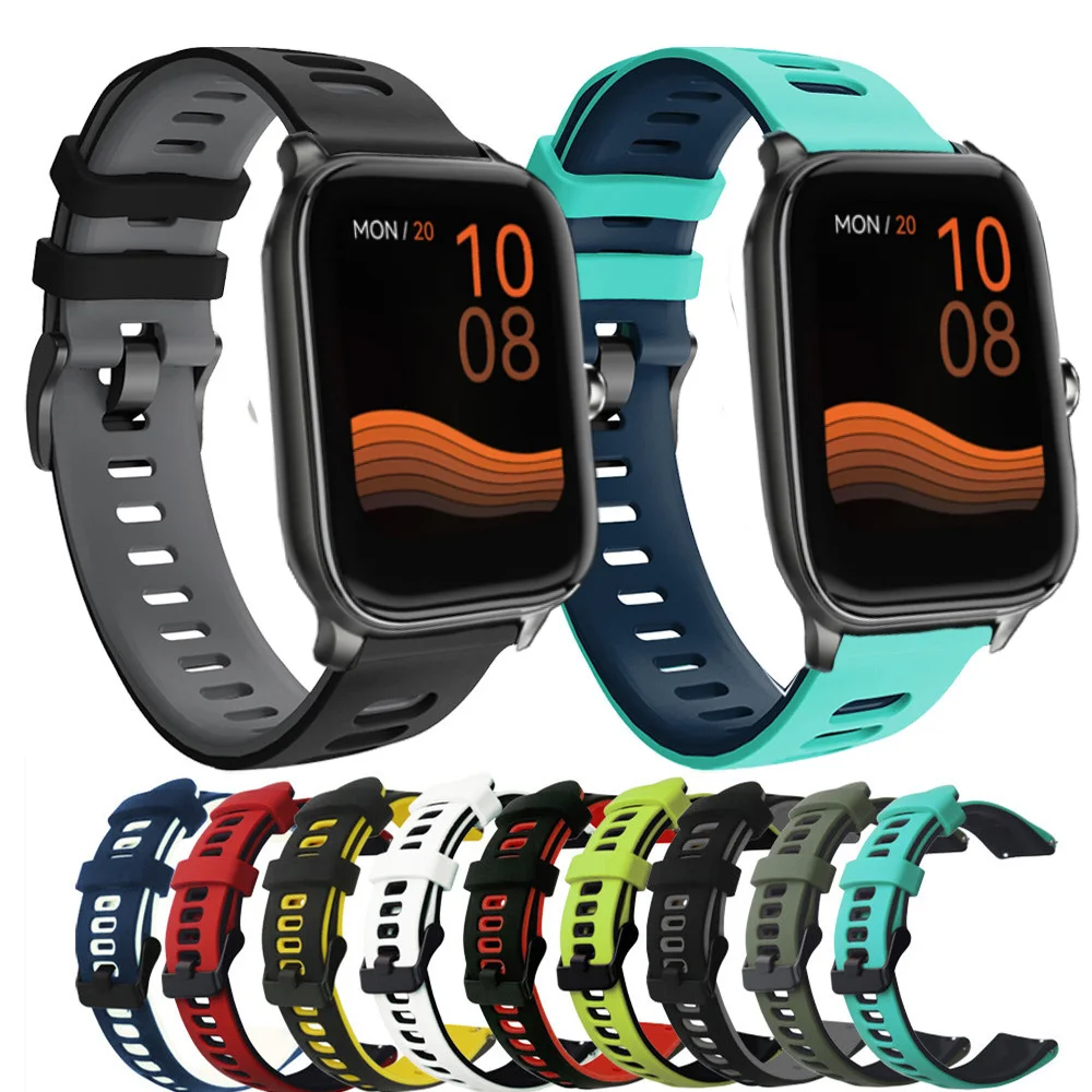 

22mm Watchbnd For Haylou GST Watch Silicone Replacement Sport Strap For Xiaomi Haylou LS05S/LS04/RS3 Man Women Watch Bracelet