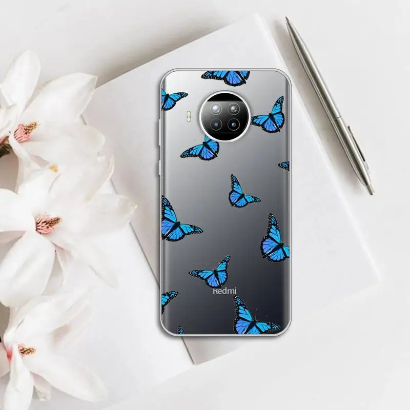

butterfly cute fly pink color Phone Case Transparent for Xiaomi mi note 10 8 9 t HUAWEI p30 40 11 Samsung S 8 9 10 20 pro lite