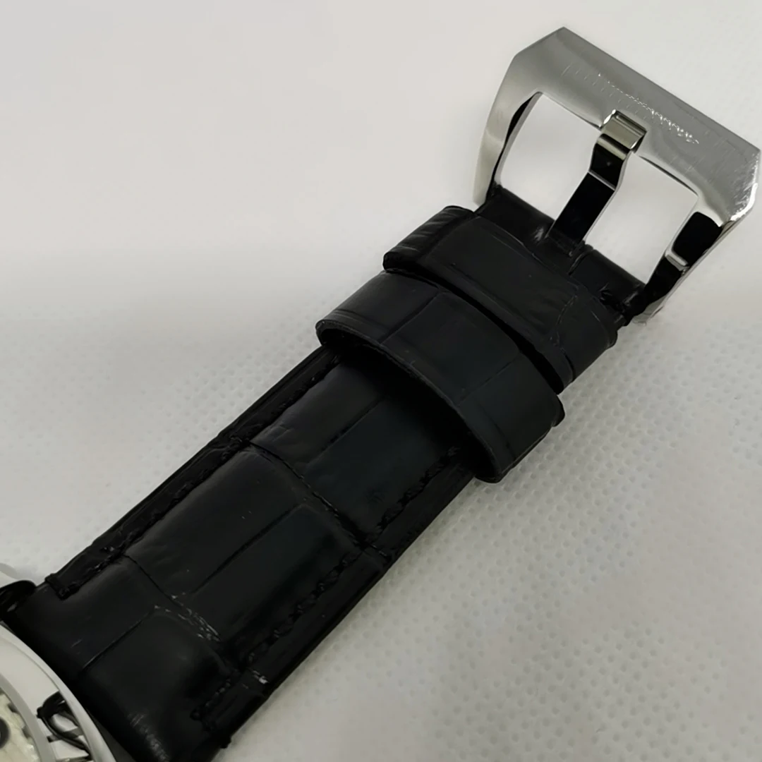 

Luxury Brand New Men Automatic Mechanical Stainless Steel 1950 3 Days Power Reserve Leather Luminous Watch Glass Back White Dial