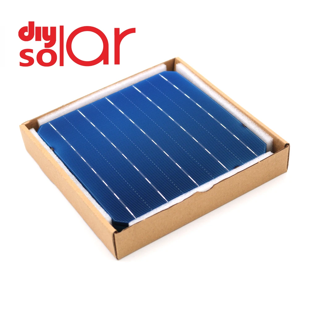 

10 50 100 Pcs 4.96 W 156 x 156MM Cheap Mono Solar Cells 6x6 Grade A monocrystalline PV DIY Photovoltaic Sunpower C60 Solar Panel