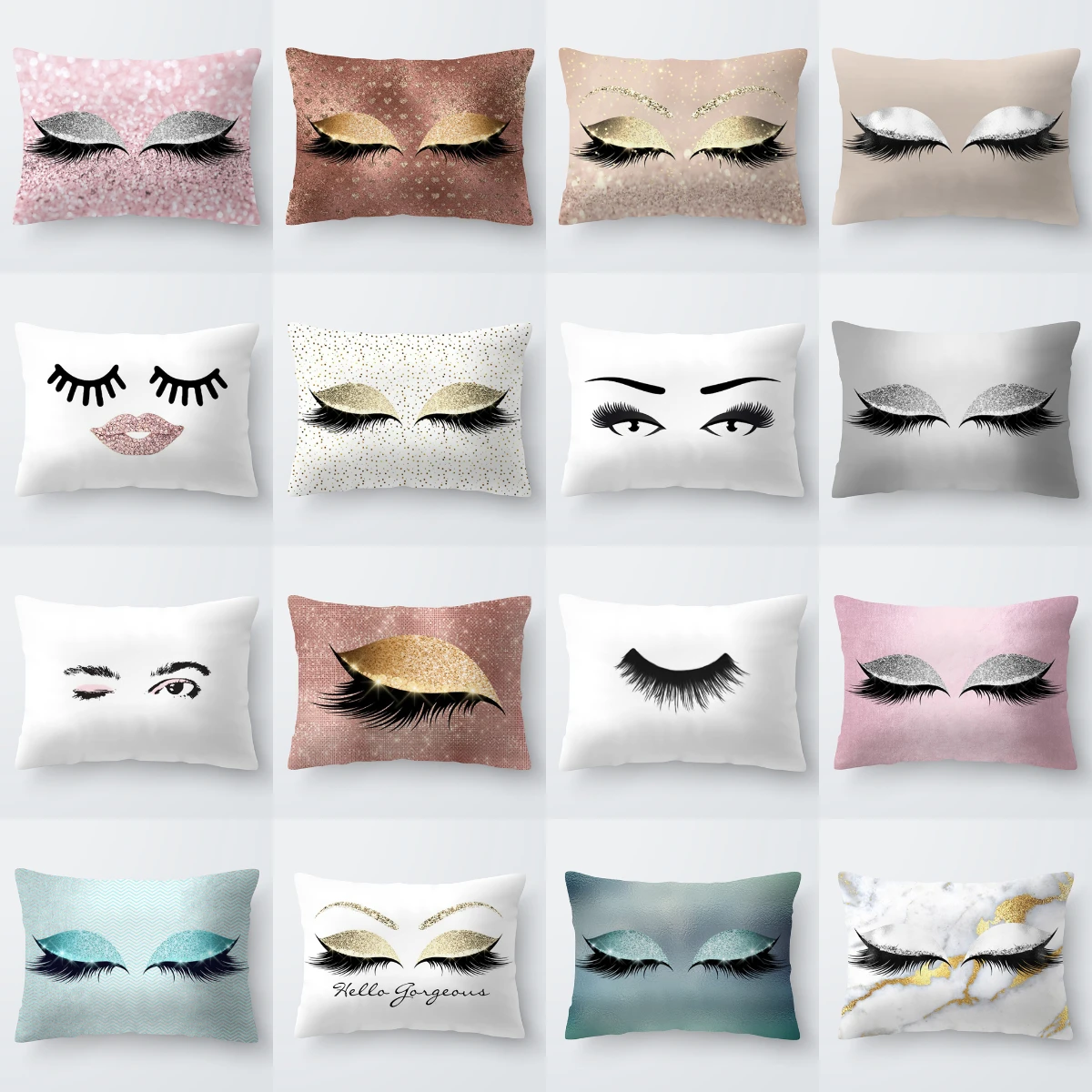 Творческий Цветная юбка для девочки Ресницы чехол подушки с принтом 30X50CM