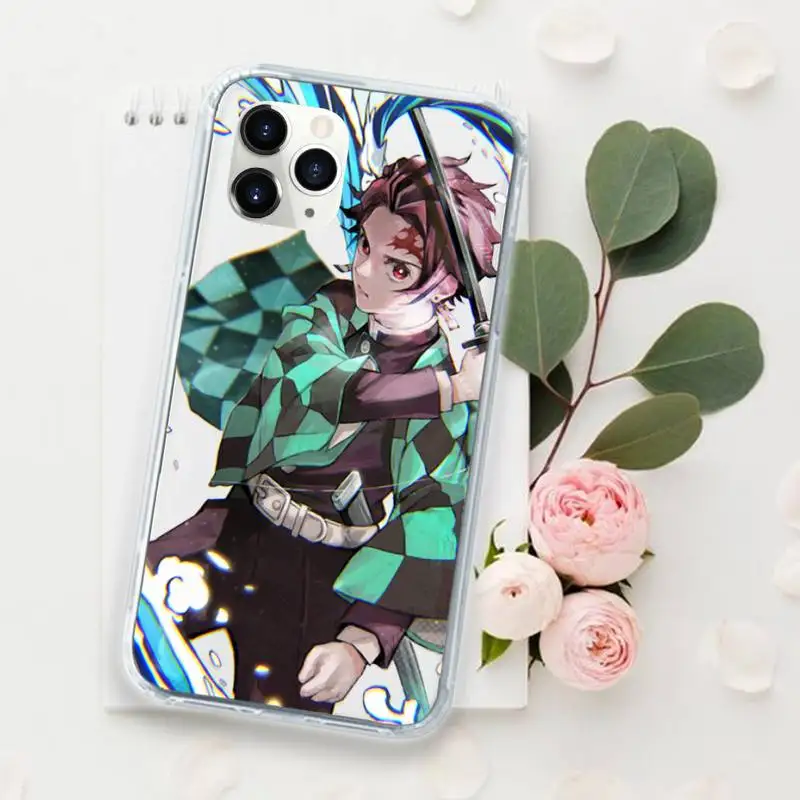 

Anime design aesthetics Demon Slayer Phone Case Transparent for iPhone 11 12 mini pro XS MAX 8 7 6 6S Plus X 5S SE 2020 XR