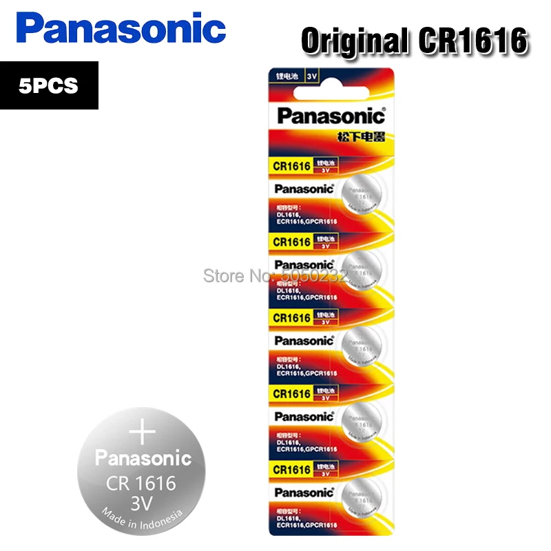

Новинка Panasonic 5 шт. Cr1616 кнопочные батарейки 3 в батарейки BR1616 ECR1616 для автоматического пульта дистанционного управления электрический пульт ...