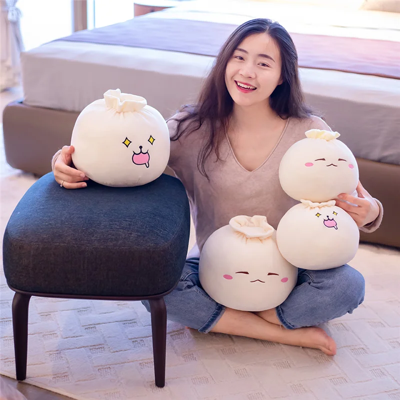 

20/25cm Cartoon Cute Dumplings Doll Stuffed Ball Toy Soft Bread Bun Toy Plush Doll Kawaii Appease Doll For Child Girl Xmas Gifts