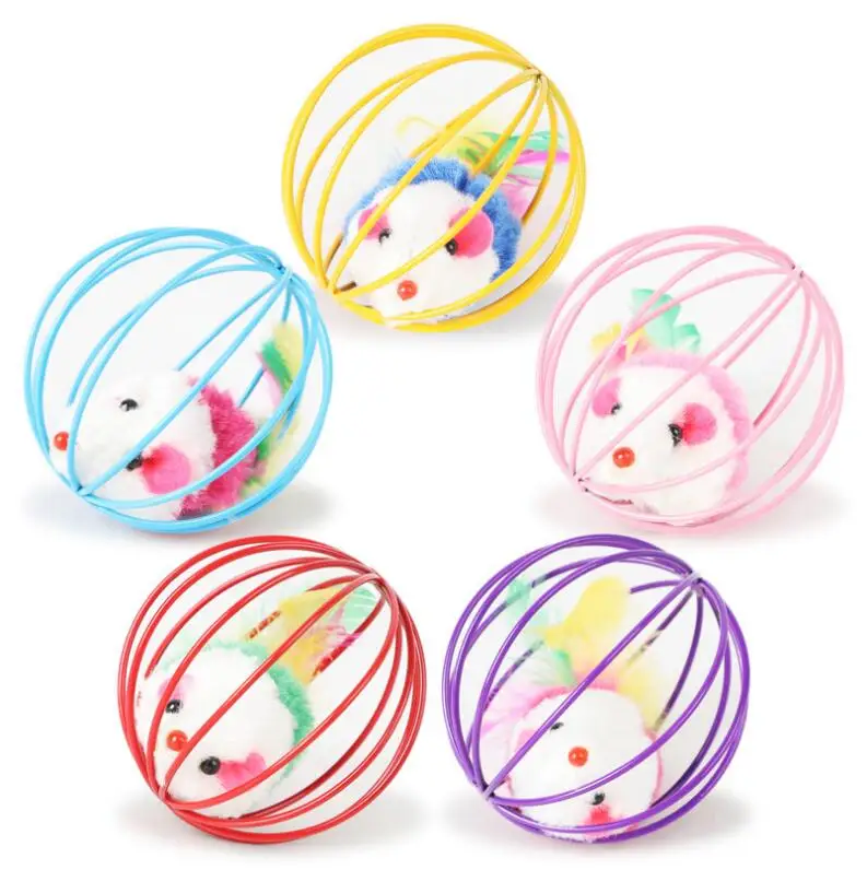 

1Pcs Pet Products Cattoys Interactive Rat Auto Rolling Flash Ball Toys Pet Jumping Ball Chasing Ball Funny Cat Windmill Cat Toy