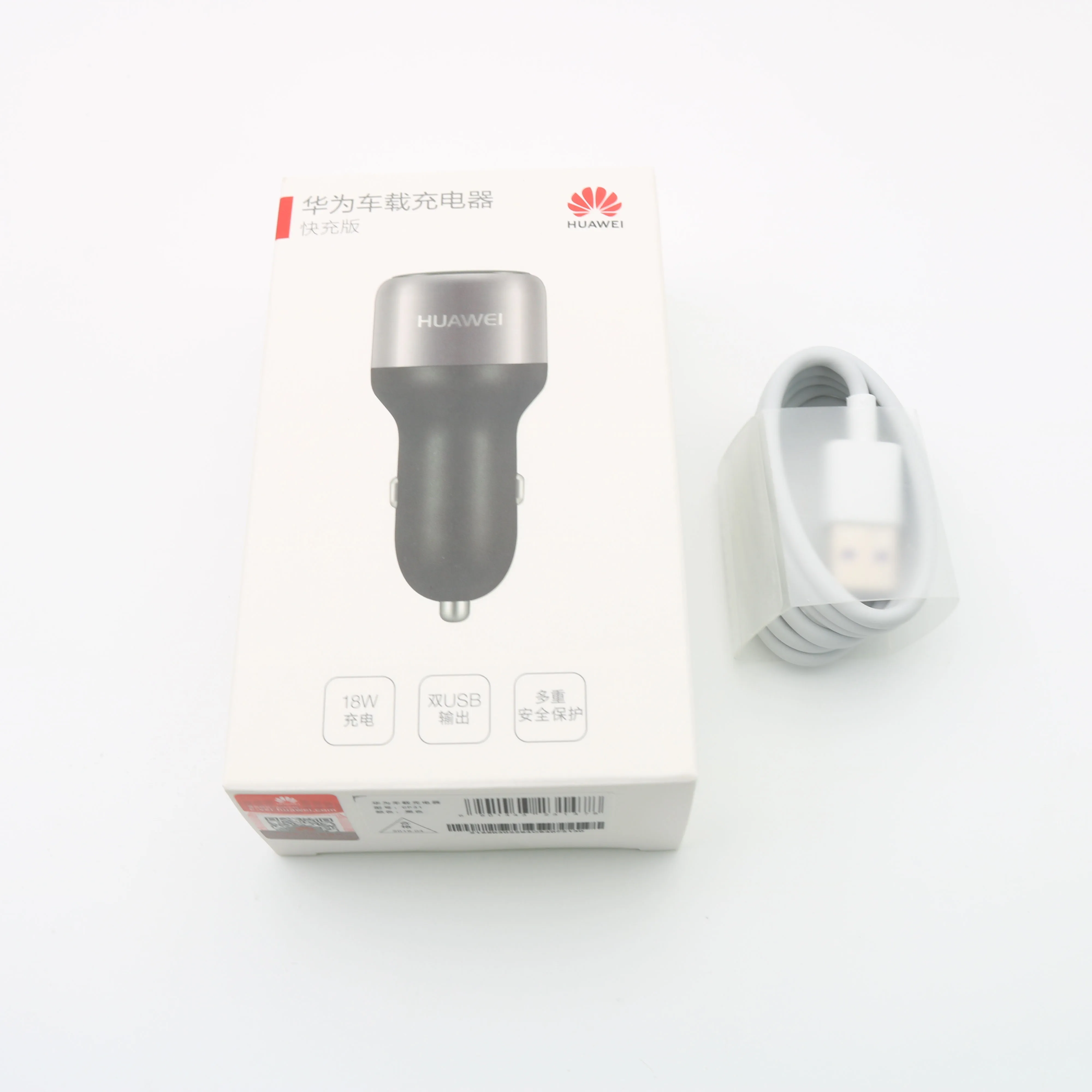 Автомобильное быстрое зарядное устройство Huawei P9 оригинальный 2 USB кабель Supercharge