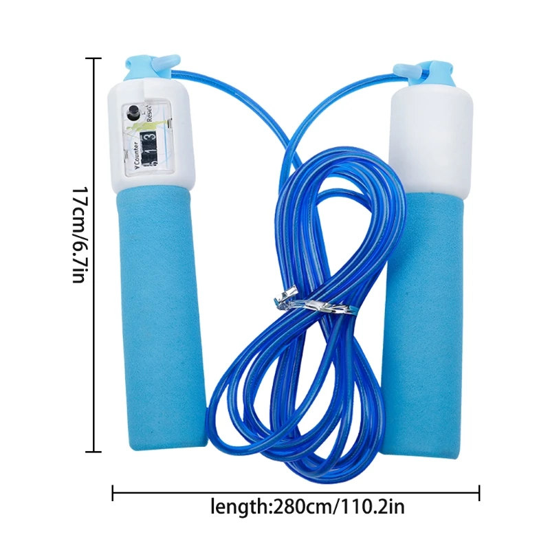 

Primary School Students' Physical Education Class Outdoor Sports Sponge Counting Wire Skipping Rope, 2.8Meters