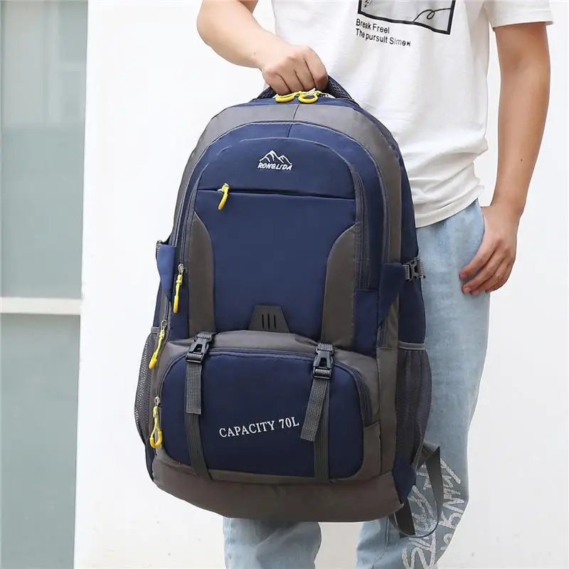 

70L unisex backpack travel back pack men's outdoor sports bag trekking hiking rucksack Climbing Camping Nylon backpack for male