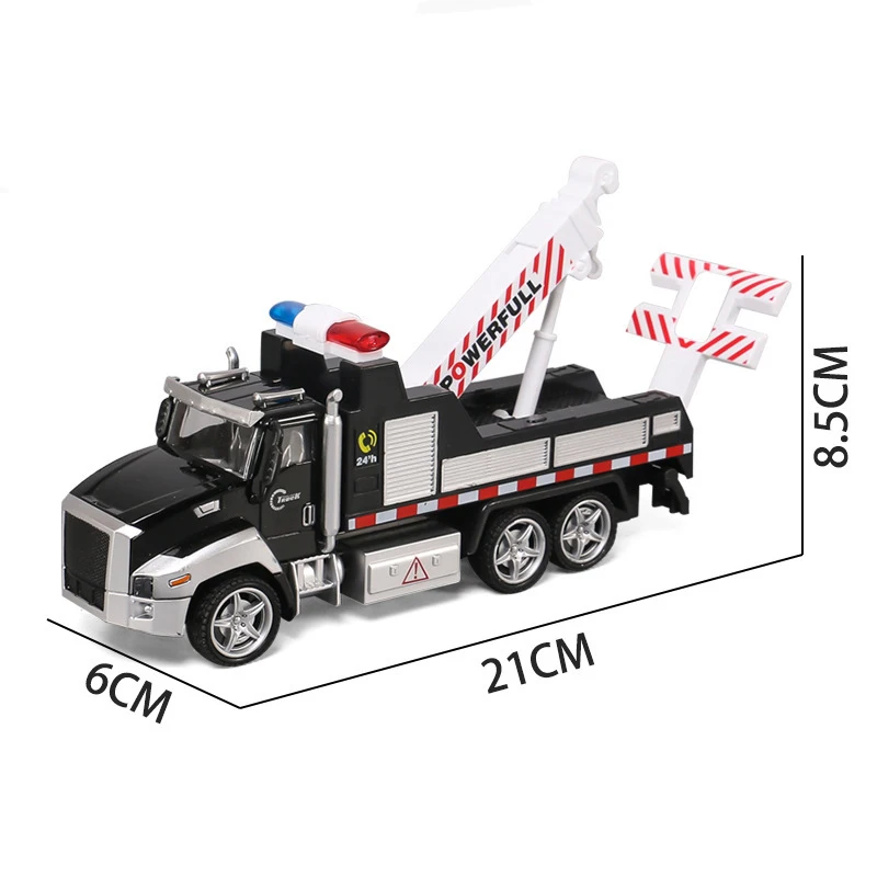 21 см прицеп эвакуатор автокран Модель автомобиля звук светильник с сплавом