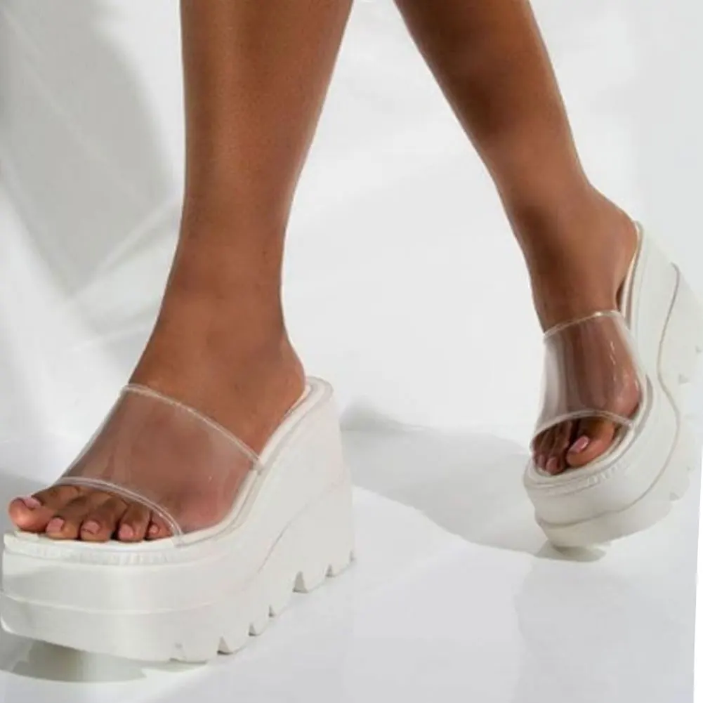 

Doratasia New Large Size 43 Design INS Hot Dropship Slides Woman Shoes Slip On Wedge Heels Platform Comfortable Summer Slippers