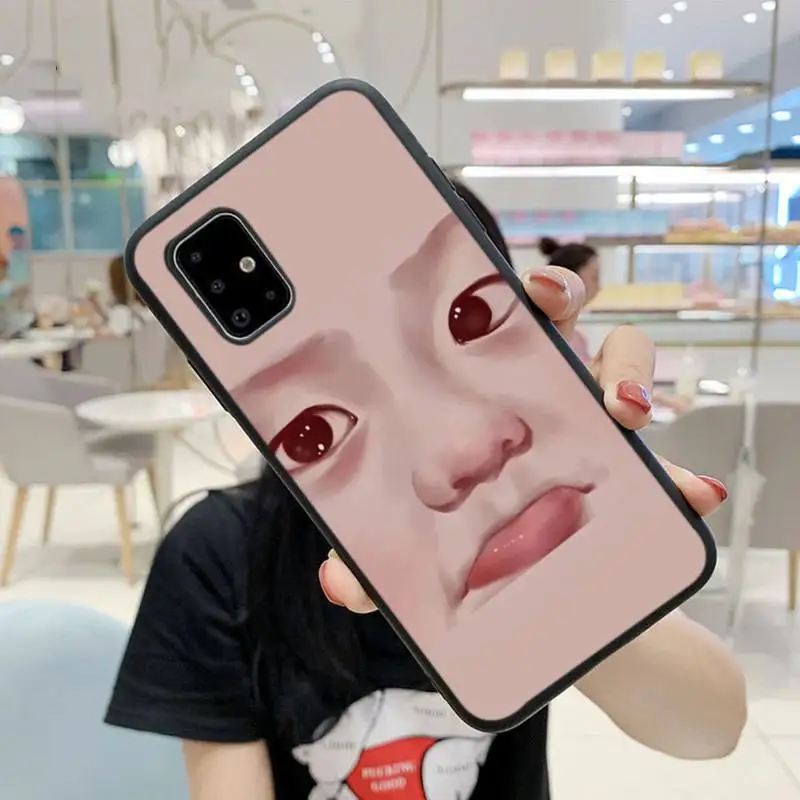 

Funny Selfie Face Soft Cover Phone Case For Samsung S9 10 20Plus Note 7 8 9 10 10plus Pro J8 M30 31