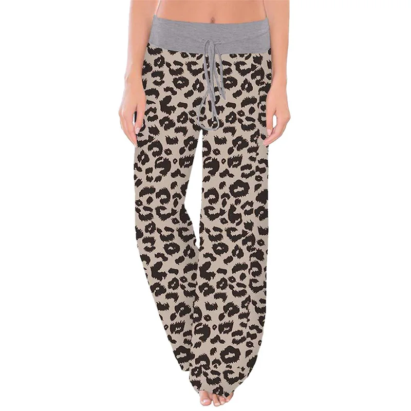 

Loose Floral Print Drawstring Casual Wide Leg Pants Women Pants Female Summer Trousers Long Sweatpants Baggy Plus Size S-5XL