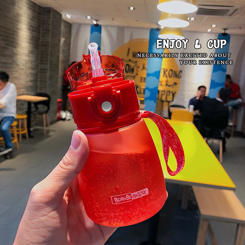 

Cute Mini Adult Straw Cups Drink Children Portable Reusable Water Bottle Plastic Straw Cups Girls Kupa Kitchen Supplies DF50XG
