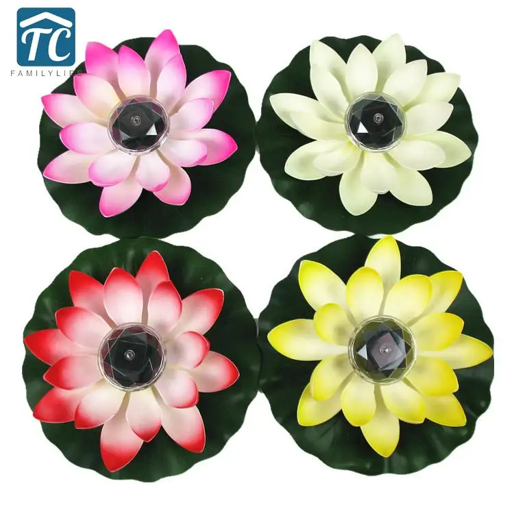 

Garden Pool Lamp Led Bright Lamps Solar Powered LED Flower Lotus Light Bulb Lanterns Outdoor Decoration Floating Fountain Pond