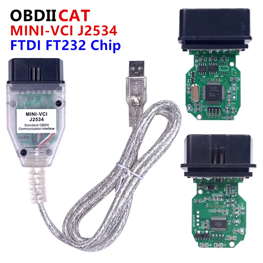 

OBDIICAT MINI VCI TIS Techstream V14.30.023 minivci FTDI For J2534 OBD2 Car Diagnostic Auto Scanner Tool MINI VCI Cable