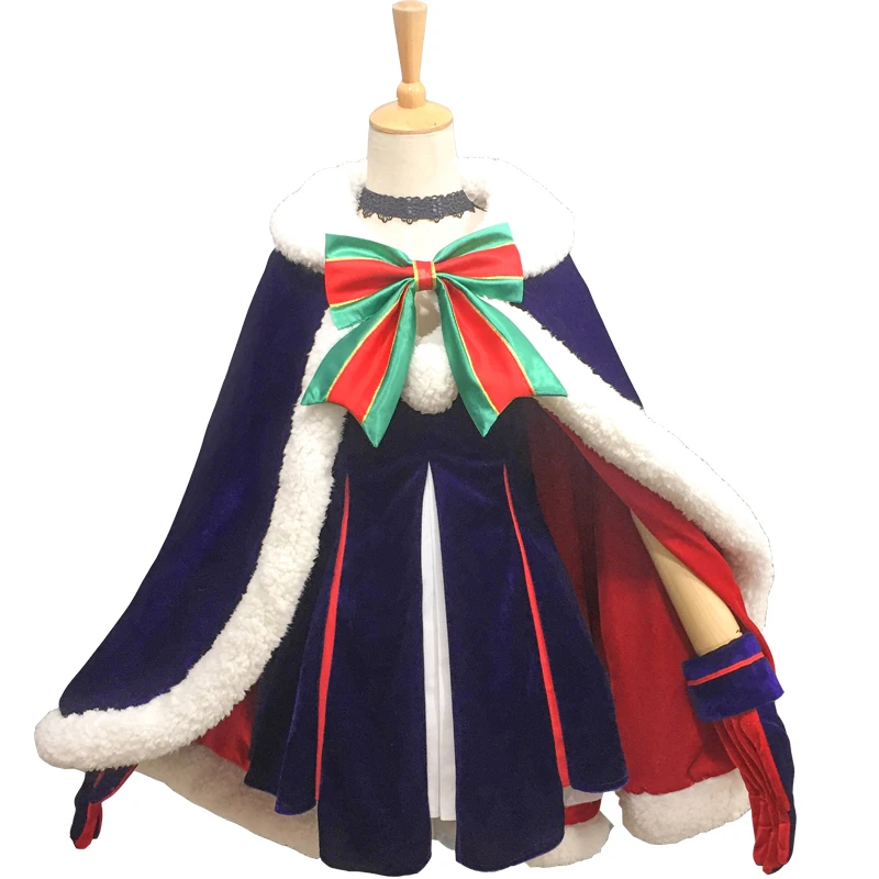 Aniime Fate Grand Order Black Saber Altria Pendragon Christma Dress Cosplay Costume H |