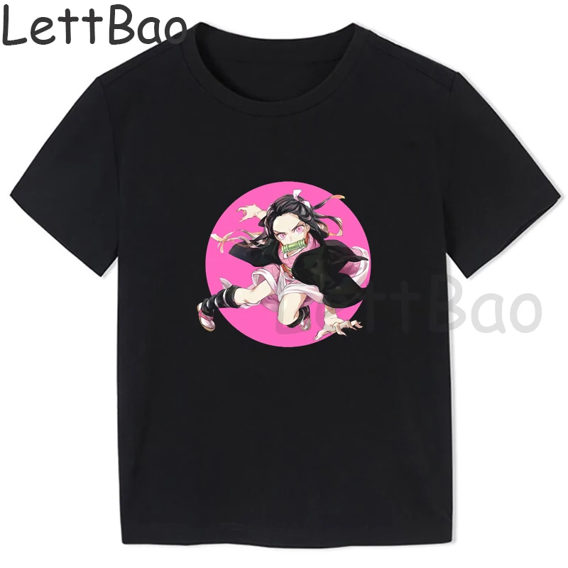 Лидер продаж футболка с японским Аниме Манга для мальчиков и девочек милые
