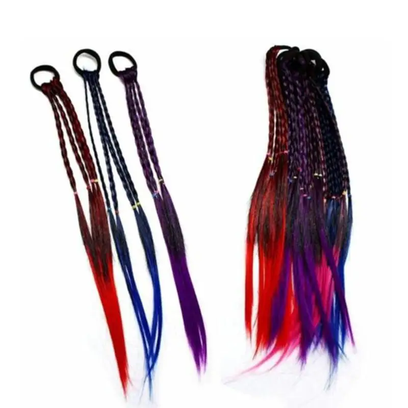 Diadema trenzada para ni&ntilde;a, banda de goma Simple, accesorios para el cabello, para ni&ntilde;a peluca, herramientas para trenzar el cabello, decoraci&oacute;n para la cabeza-4