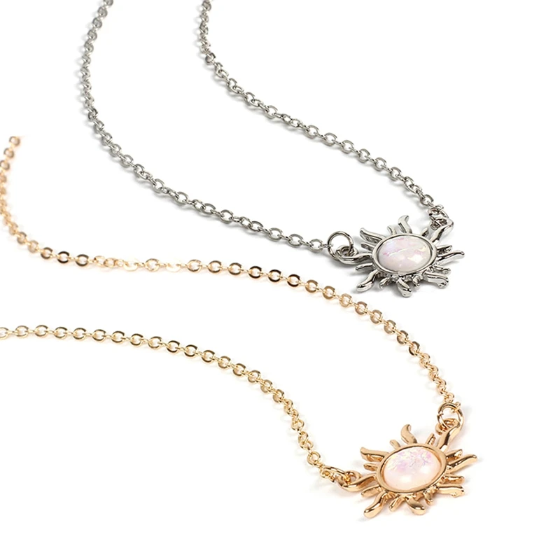 С рисунком &quotПодсолнух&quot кулон колье для женщин изготовлено вручную Bijoux