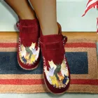 Женские кроссовки, удобные дышащие кожаные ботильоны с мультяшным принтом кота, на пуговицах, повседневная обувь на плоской подошве, обувь для бега с вулканизированной подошвой