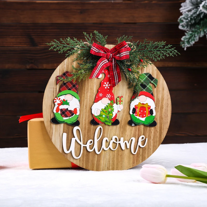 

Christmas Decorations Christmas Wreath Wooden Door Plates Door Hangings Christmas Home Accessories Decorations Welcome Ornaments