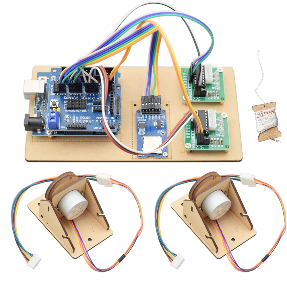 Drawbot кабель плоттер настенная живопись робот для Arduino с шаговым двигателем
