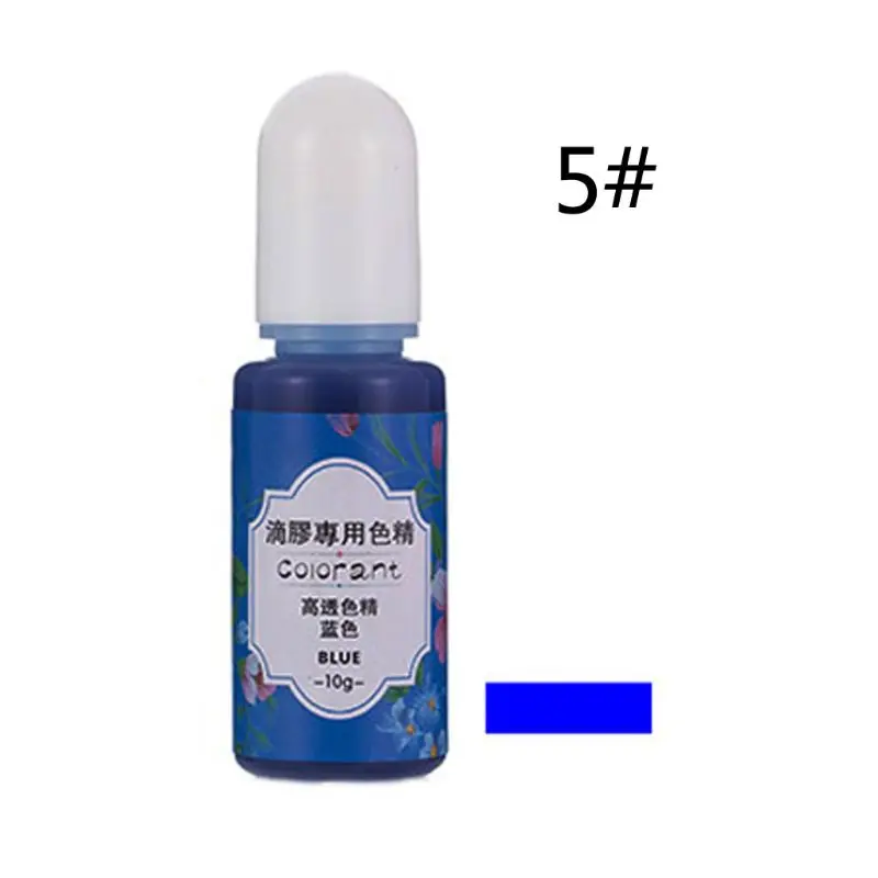 

13 Colors Epoxy UV Resin Coloring Dye Liquid Epoxy Pigment Resin Colorant Fading Resistance10ml Translucent