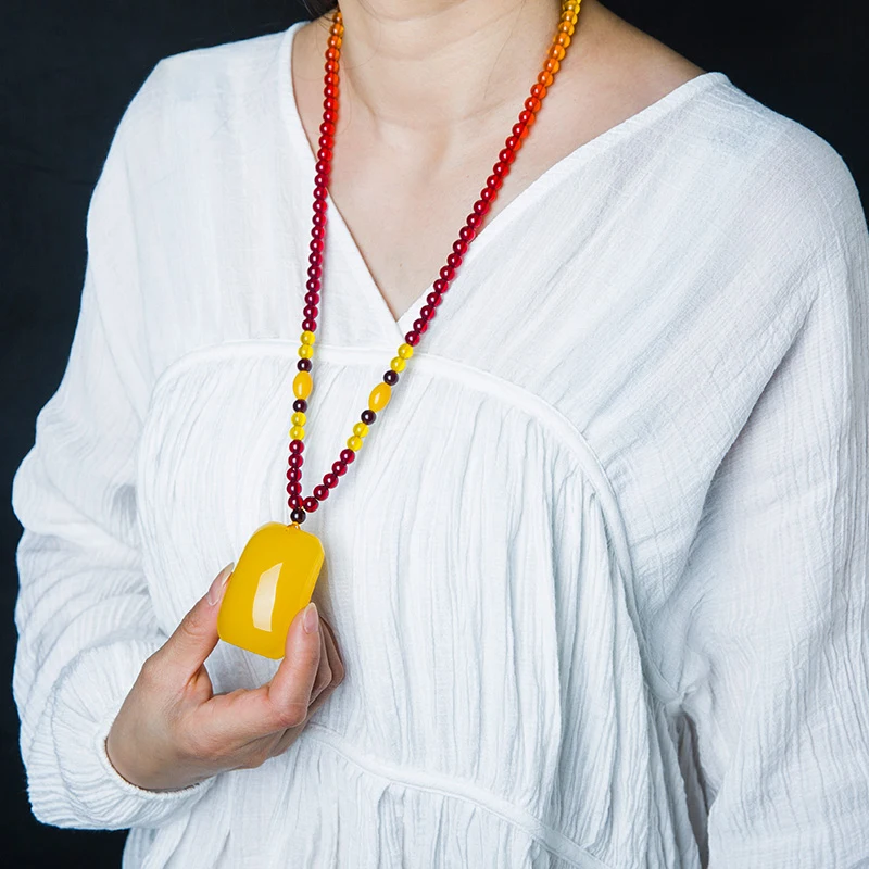 Куриное масло медовый воск ничего брендовый кулон янтарная подвеска капелька