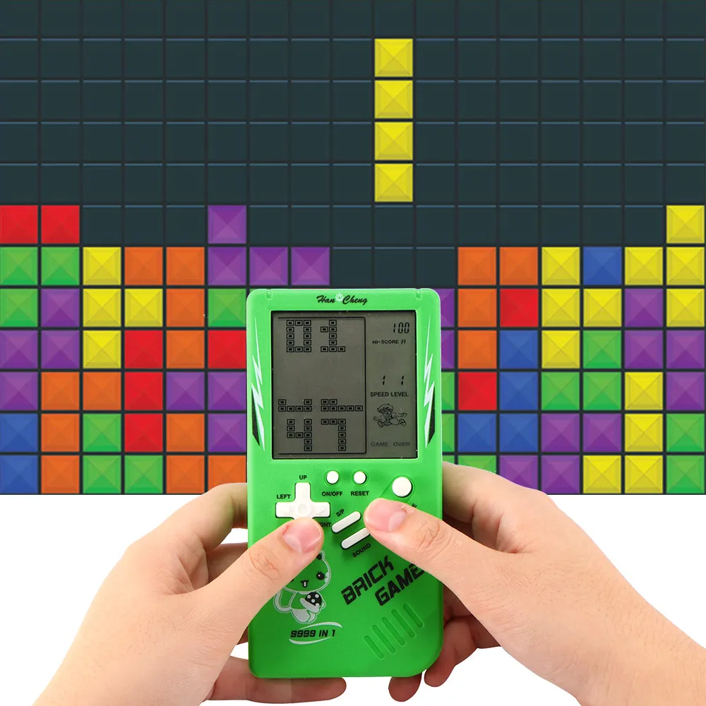 Ретро портативные игры Tetris классические детские электронные игровая консоль