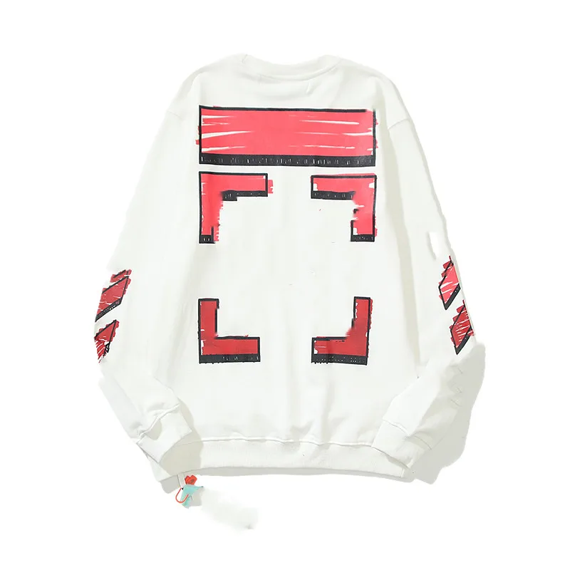 

Толстовка мужская и женская свободного покроя, брендовый свитер со стрелками и цветами, парная повседневная куртка, верхняя одежда, весна-о...