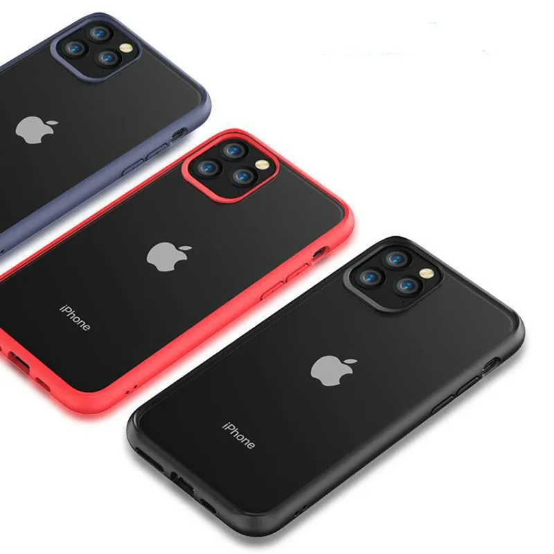 Противоударный бампер Броня чехол для телефона iPhone 11 Pro прозрачный полный Pretection