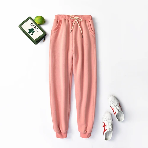 

Winter Lambswool Thick Women Trousers Plus Cashmere Loose Pants Harem Pants Plus Size S-3XL Warm Cotton Trousers Female