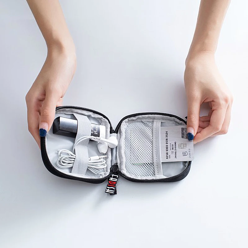 Портативная мини сумка для наушников кабелей карт памяти мелких предметов| |