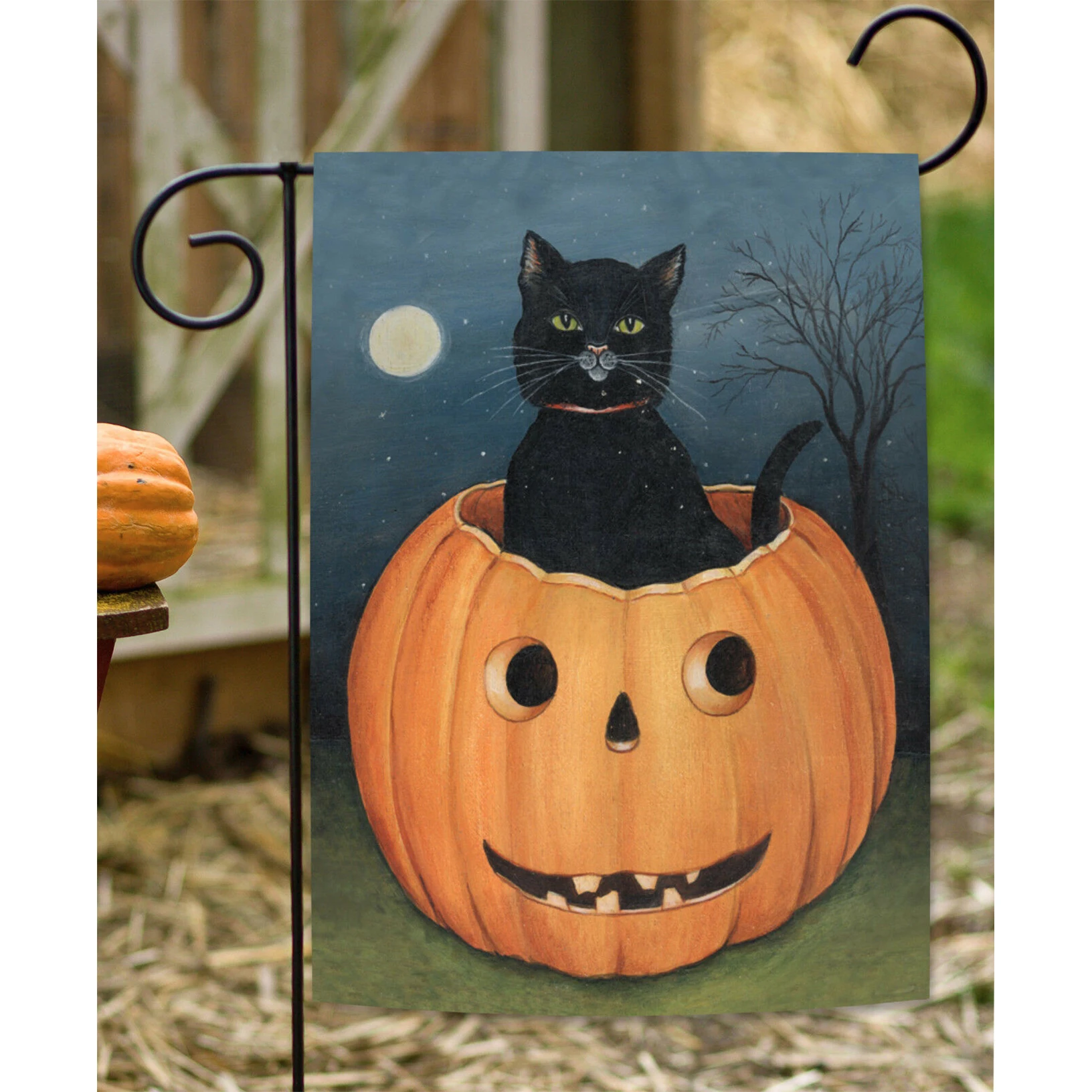 

28" x 40" Kitten Jack-o-lantern Banner Flag Double-sided Decoration Flag Holiday Decoration