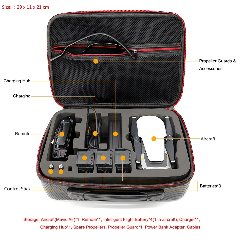 DJI Mavic Air водонепроницаемый чехол для дрона сумка хранения через плечо Жесткий