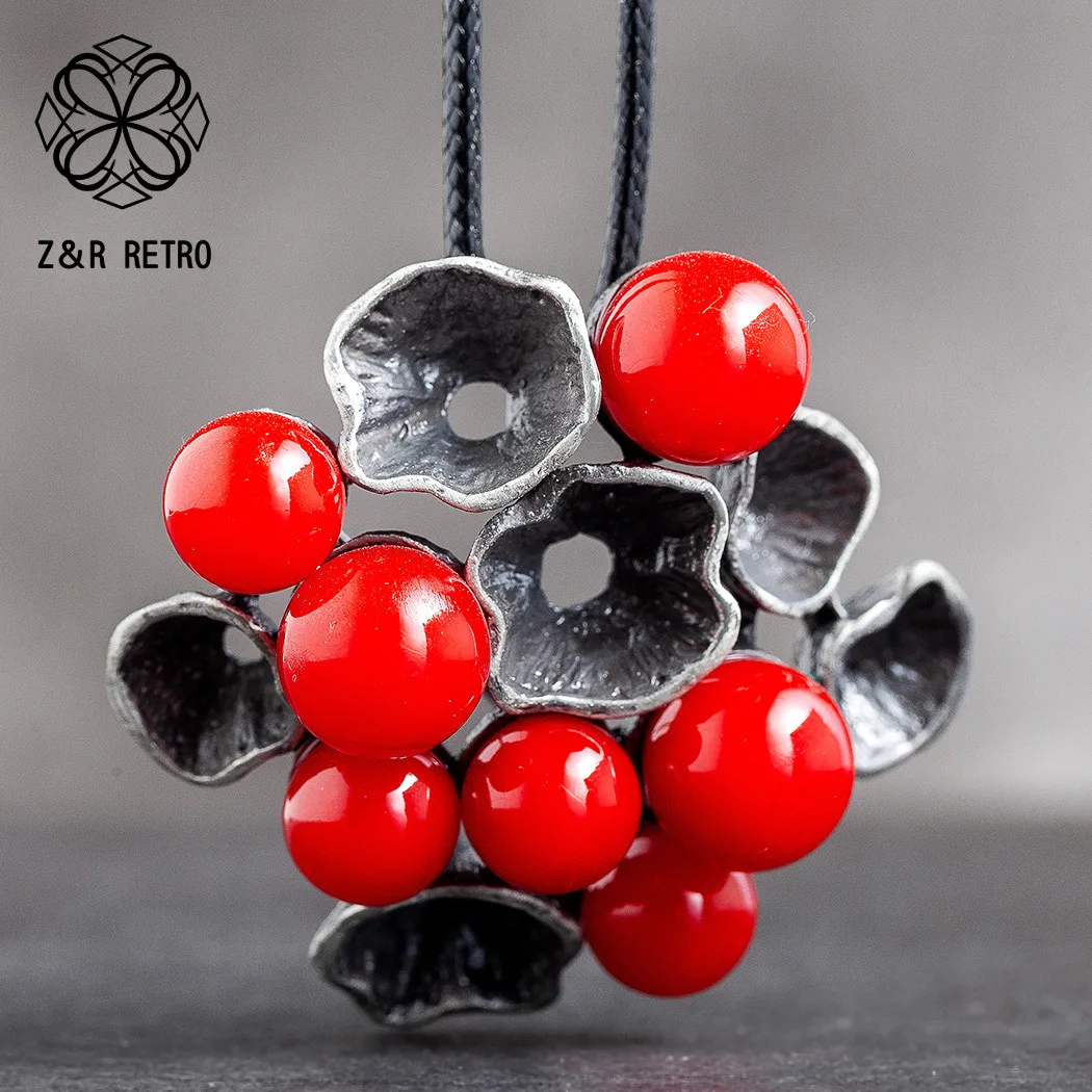 

Новое винтажное длинное ожерелье аксессуары для женщин цветок корейские модные подвески ювелирные изделия на шею рождественские подарки т...