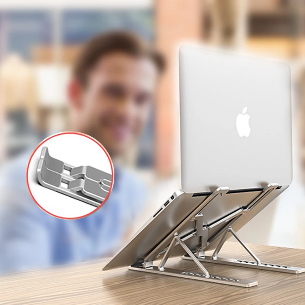 

Adjustable Aluminum Laptop Stand For Desk Portable Laptop Riser Laptop High Quality Holder