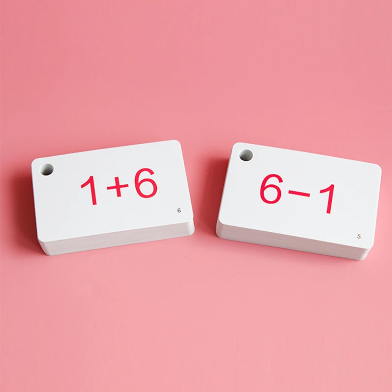 Математическая обучающая карточная игра сложение и вычитание Монтессори