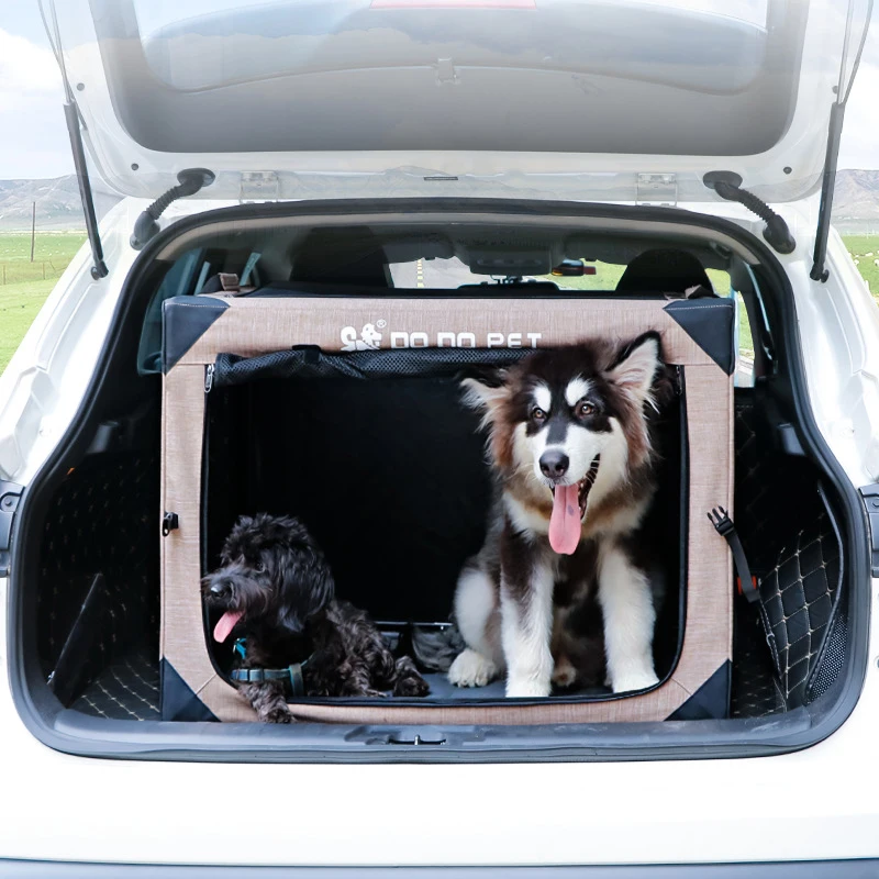 Pet Carrier Dog Outdoor Travel Dog Car Cage Breathable Portable Foldable Seat Basket Bag Pet Products Large Dog Car Air Box