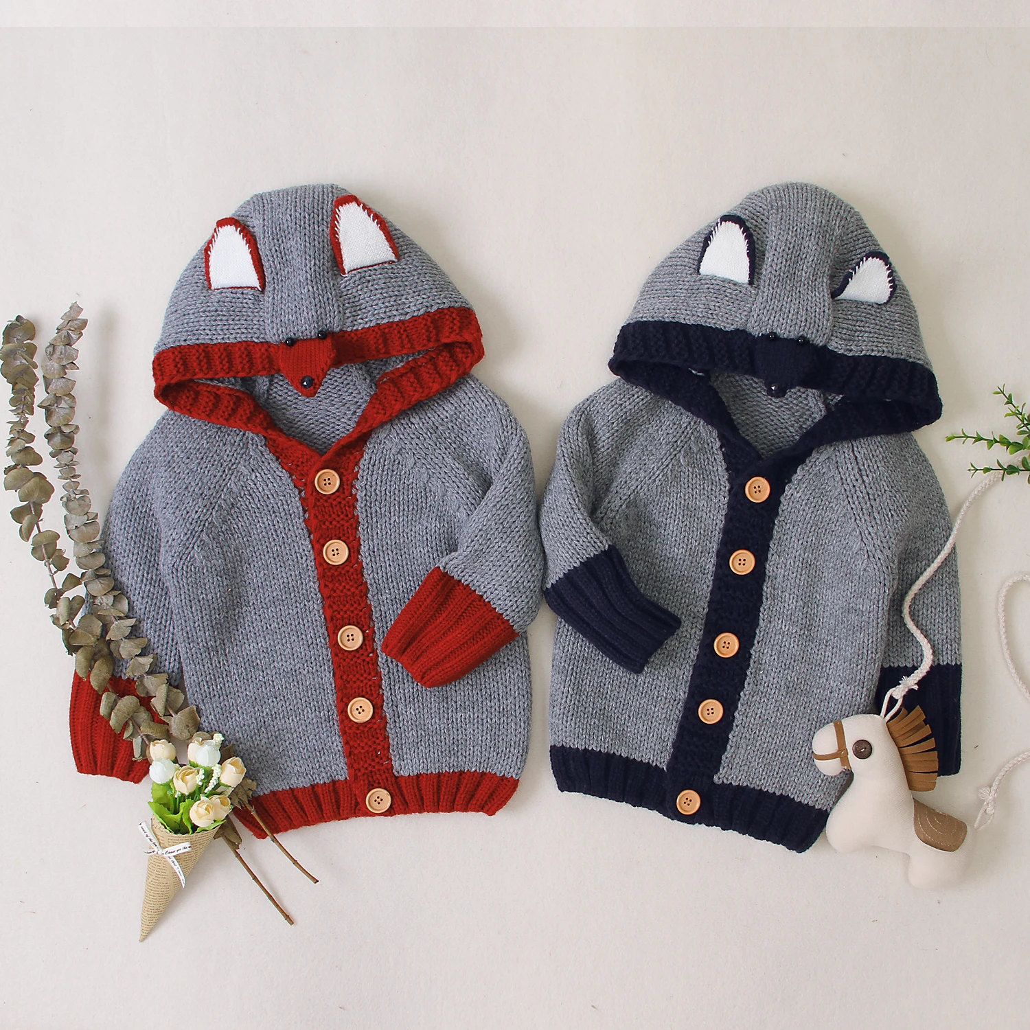 Вязаный кардиган для маленьких мальчиков и девочек зима 2019 теплые свитера