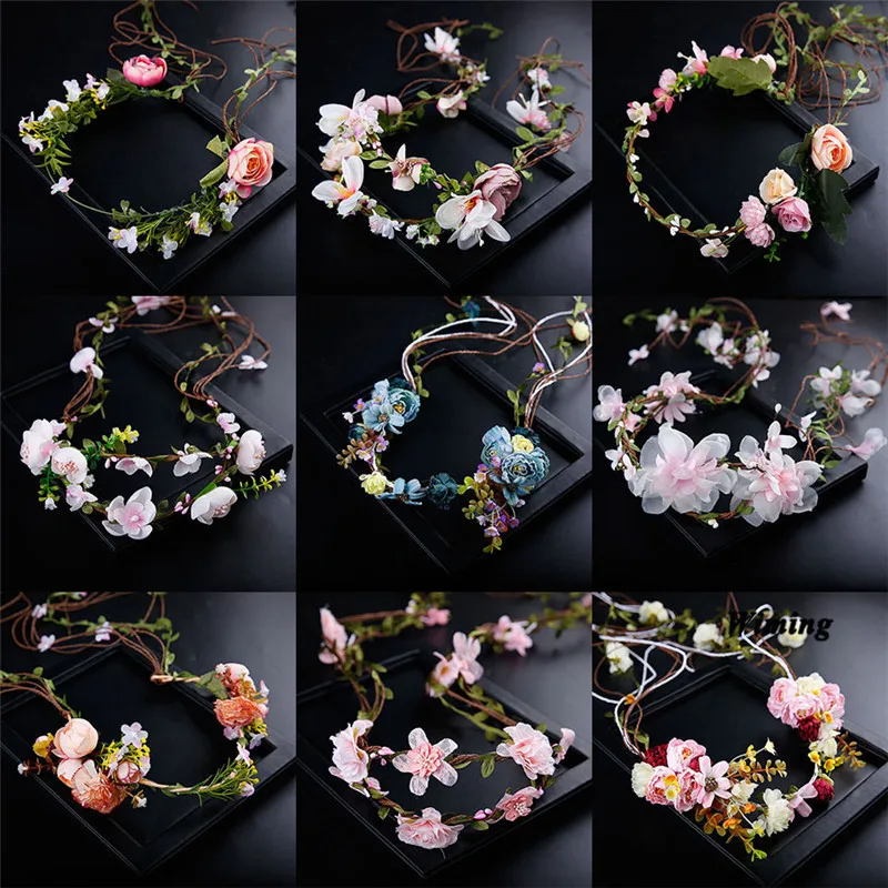

sweet cute Headbands for women girls bride photo props festive party decoration wedding bridal Wreath Headband headwear