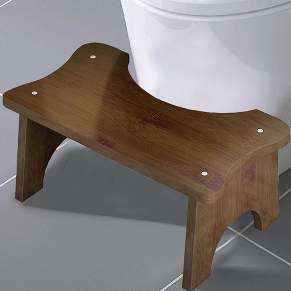 

1pc Toilet Stool Bathroom Footstool Wooden Step Stool Children Standing Stool