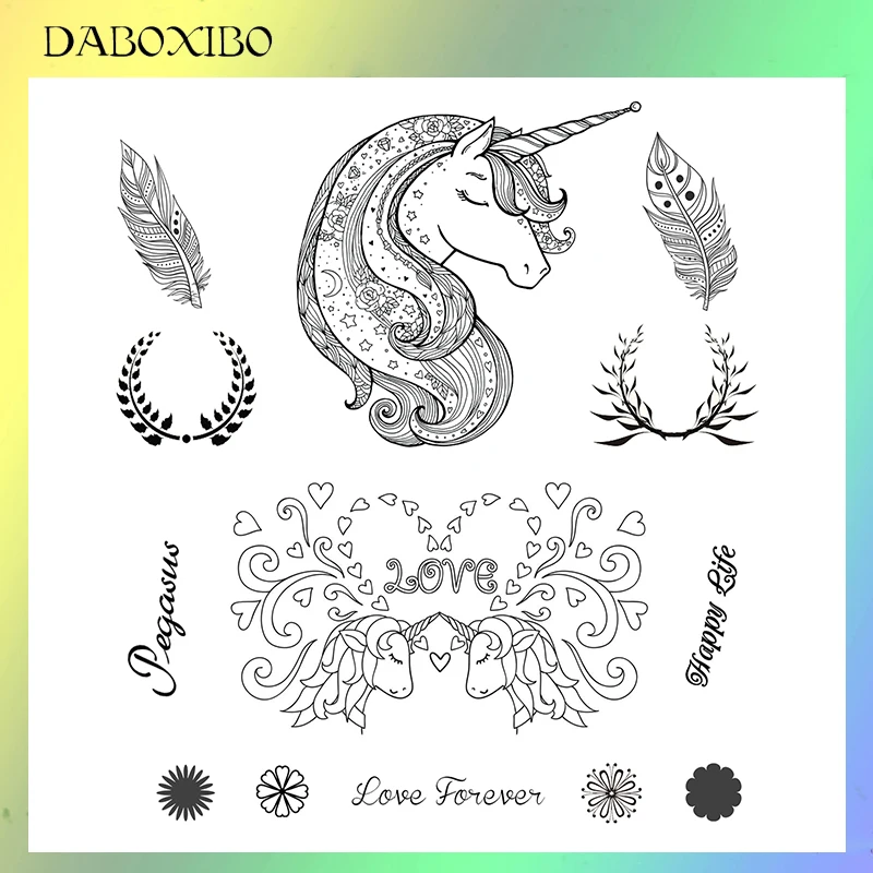 Прозрачные штампы DABOXIBO для скрапбукинга сделай сам изготовления открыток