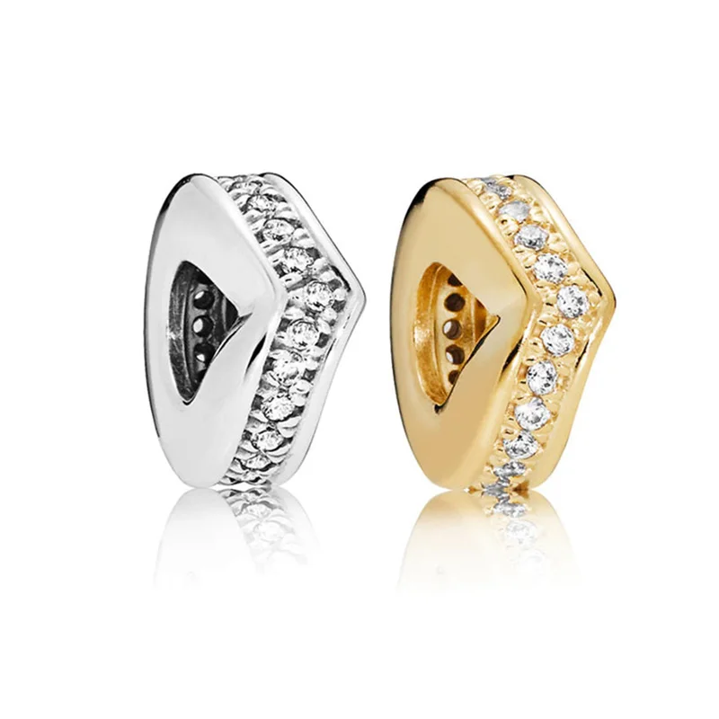 Бусины разделители с мерцающим желанием для браслетов шармов прозрачные бусины