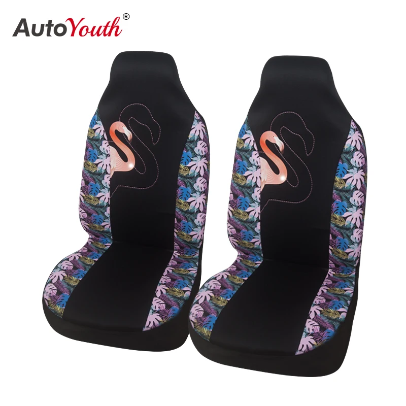 

2PCS Car Seat Covers Car Bucket Seat Covers with Goose Print for Ford Focus 2 Chrysler 300c Toyota Peugeot 308