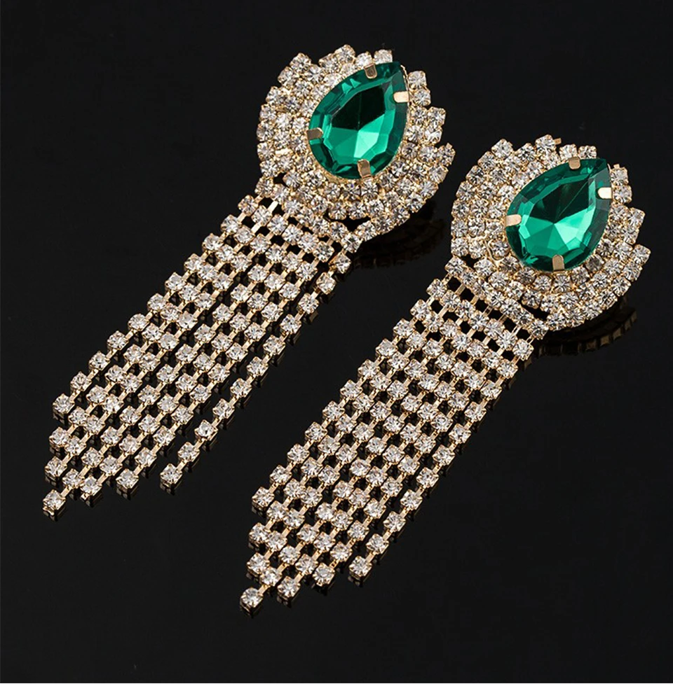 YFJEWE простые Стразы, Красочные Висячие серьги для женщин, Bijoux, новинка, Золотое ювелирное изделие, милый подарок E075