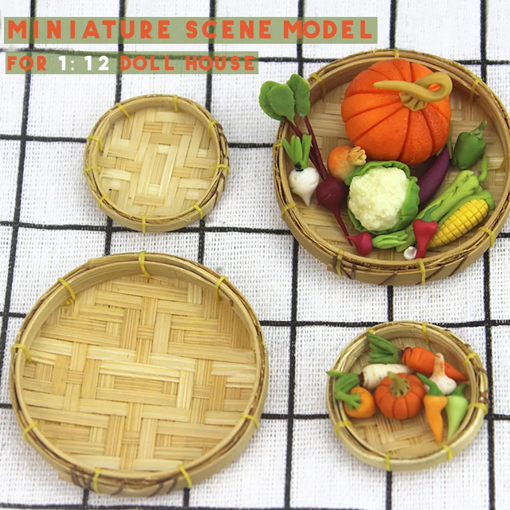 Кукольный дом аксессуары мини тканый ротанг бамбуковое сито 1:12/1:6 миниатюрная