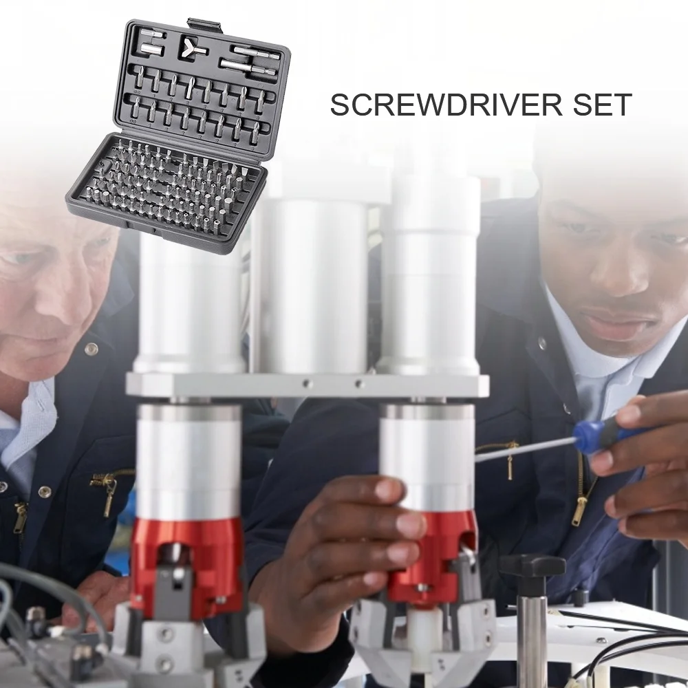 

100pcs Bit Set Chrome Vanadium Steel Screwdriver Set Slotted Phillips Hexagon Screwdriver Bit