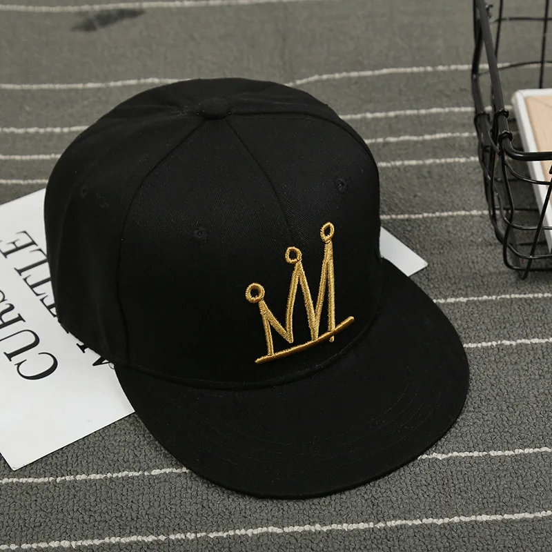 

Бейсболка унисекс в стиле «хип-хоп», модная кепка с короной и дизайном в черном цвете, Повседневная Уличная Кепка от солнца для мужчин и женщ...